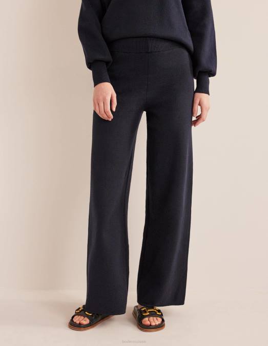 Boden vêtements marine femmes pantalon en jacquard LB2X1749