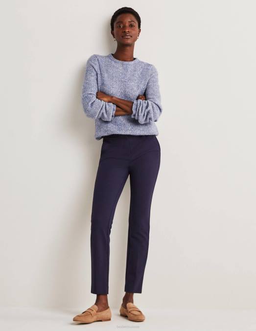 Boden vêtements marine femmes pantalon en jersey 7/8 hampshire LB2X336