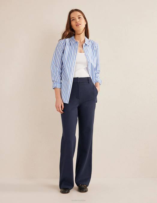 Boden vêtements marine femmes pantalon évasé hampshire LB2X599