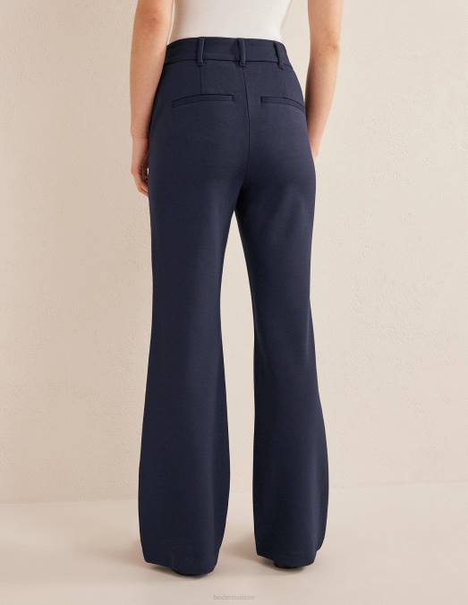 Boden vêtements marine femmes pantalon évasé hampshire LB2X599