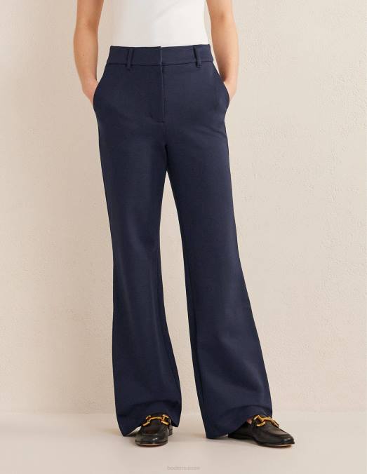 Boden vêtements marine femmes pantalon évasé hampshire LB2X599
