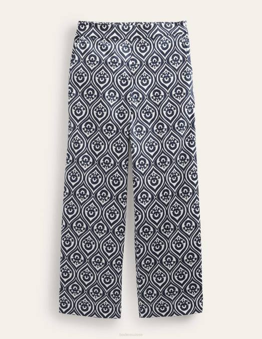 Boden vêtements marine française et géo cascade mono femmes pantalon court imprimé LB2X1433
