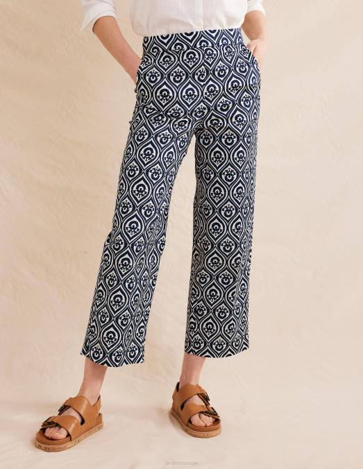 Boden vêtements marine française et géo cascade mono femmes pantalon court imprimé LB2X1433