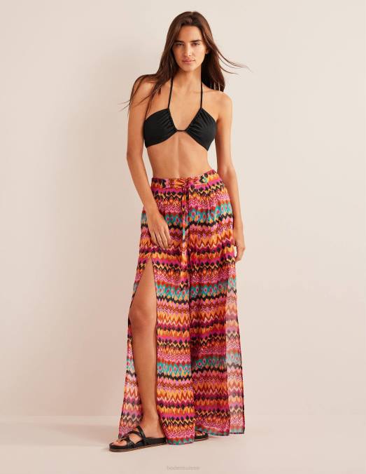 Boden vêtements multi et ikat femmes pantalon fendu à enfiler sur le côté LB2X2489