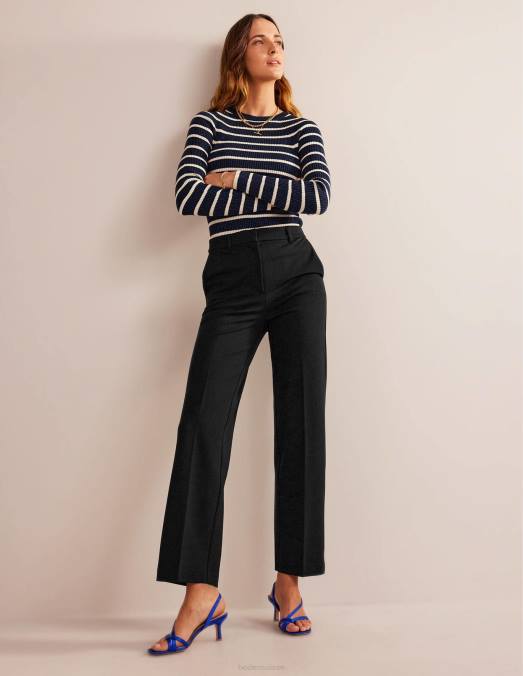 Boden vêtements noir femmes pantalon en jersey pimlico LB2X597