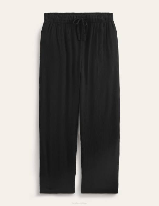 Boden vêtements noir femmes pantalon froissé à enfiler LB2X2173