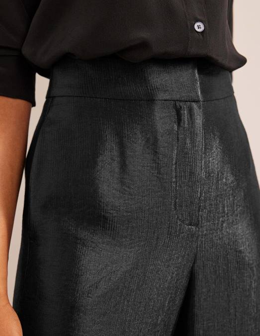 Boden vêtements noir femmes pantalon palazzo taille haute LB2X930