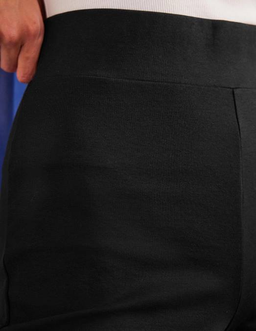 Boden vêtements noir femmes pantalon raccourci en jersey LB2X1644