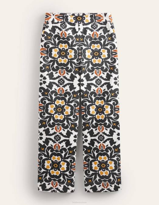 Boden vêtements pépins noirs et opulents femmes pantalon court imprimé LB2X1035