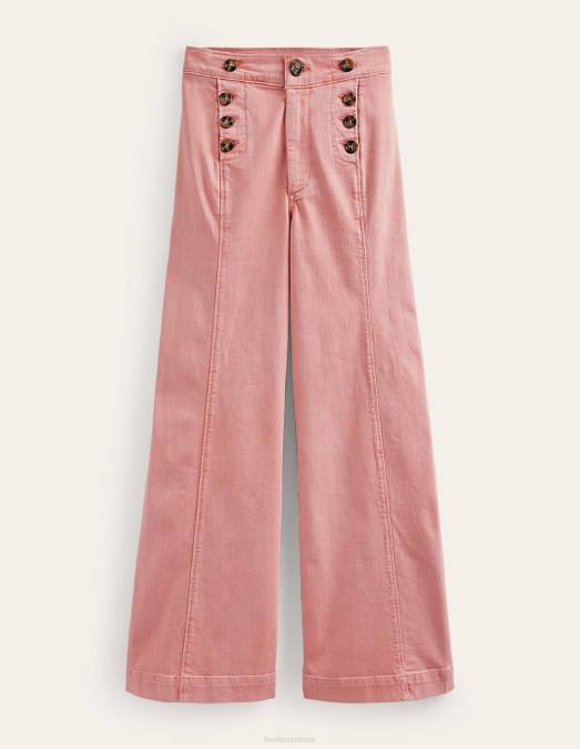 Boden vêtements rose femmes pantalon large marin LB2X326