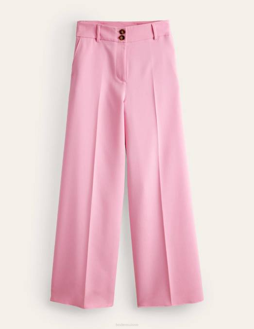 Boden vêtements rose femmes pantalon large taille haute LB2X1784