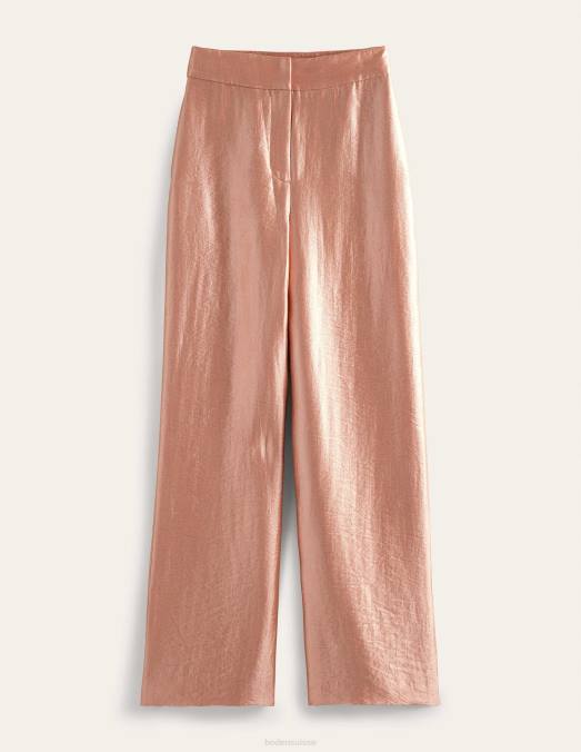 Boden vêtements satin femmes pantalon palazzo taille haute LB2X1022