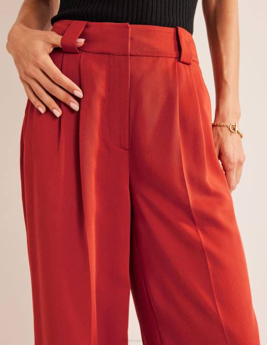 Boden vêtements tomate femmes pantalon large islington LB2X1514