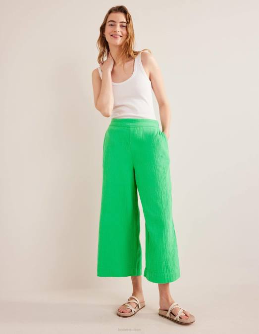 Boden vêtements vert clair femmes pantalon en étamine à enfiler LB2X2499