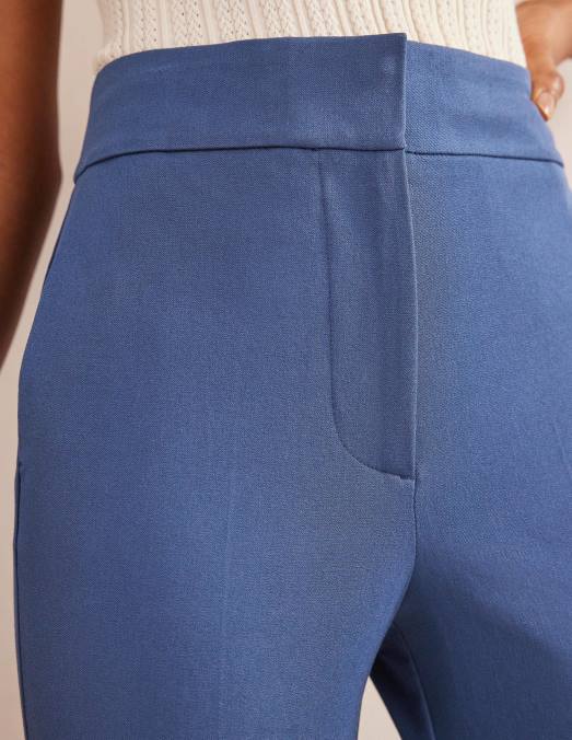 Boden vêtements vrai bleu femmes pantalon évasé court bi-stretch LB2X2280