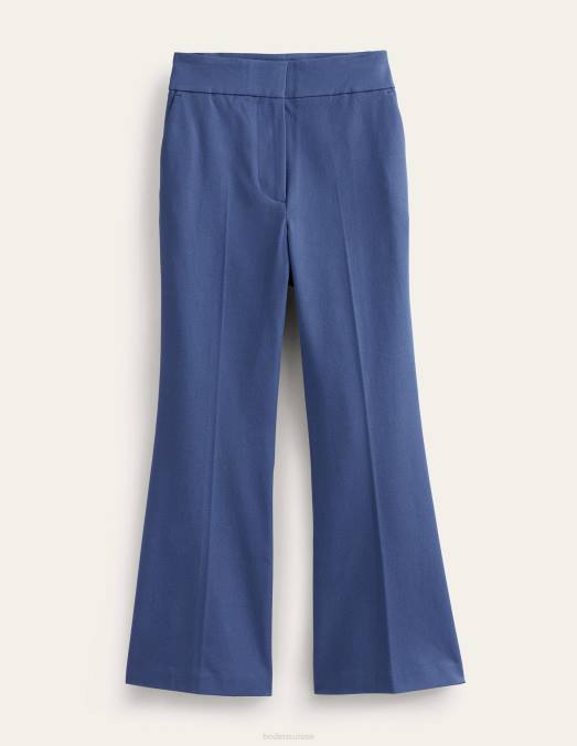Boden vêtements vrai bleu femmes pantalon évasé court bi-stretch LB2X2280