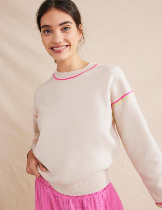 Boden vêtements ivoire chaud femmes sweat tricoté LB2X1283