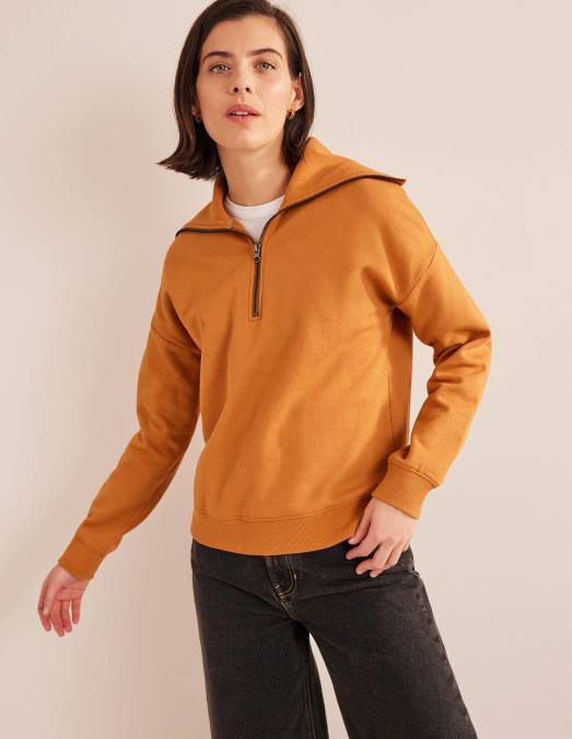 Boden vêtements ours en peluche femmes sweat zippé à col cheminée LB2X1795