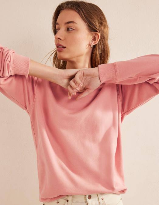 Boden vêtements rose femmes sweat-shirt surdimensionné LB2X1939