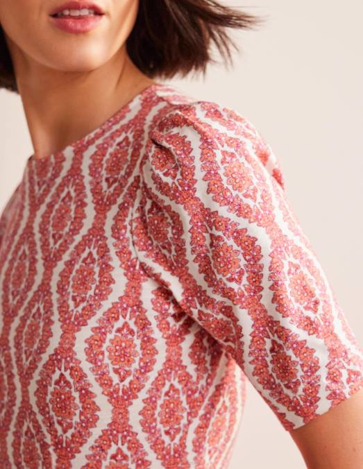 Boden vêtements amaryllis et couronne botanique femmes robe zoé en jersey LB2X5