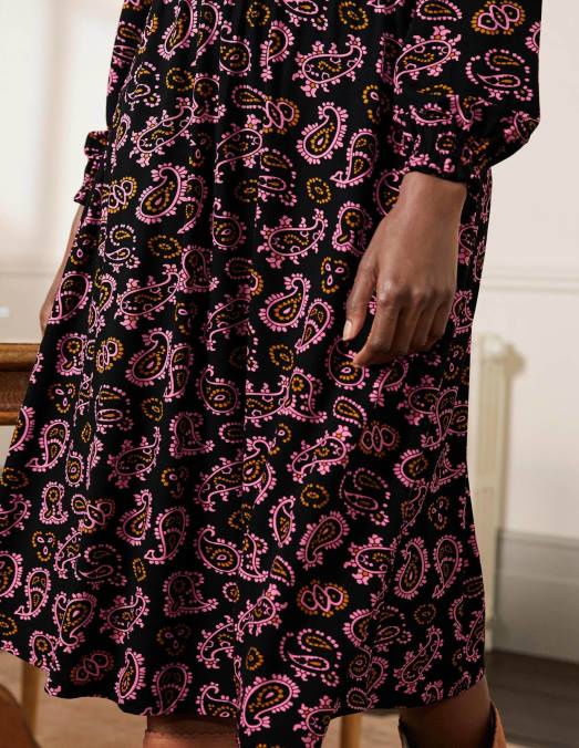 Boden vêtements azalée et cachemire complexe femmes robe midi en jersey evelyn LB2X2394