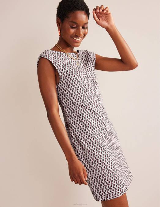 Boden vêtements blush ivoire et tulipe femmes robe droite sans manches en jersey LB2X571