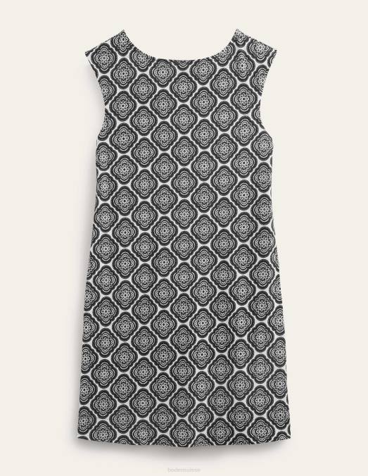 Boden vêtements blush noir et botanique femmes robe droite sans manches en jersey LB2X949