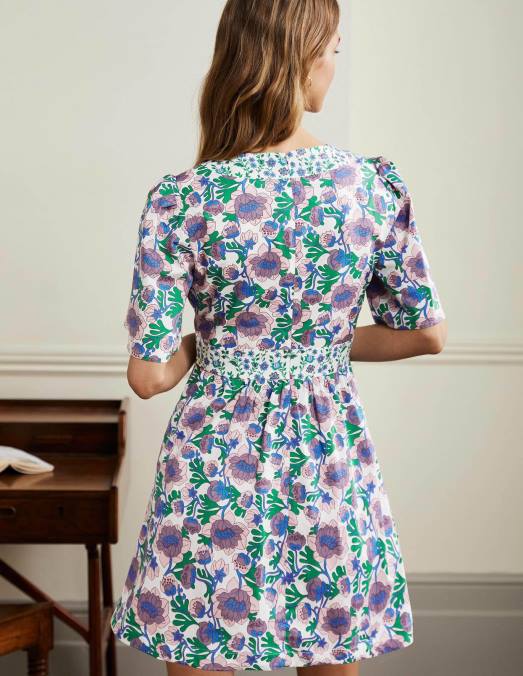 Boden vêtements bourgeon multi & terrasse femmes robe à détail contrastant LB2X2238