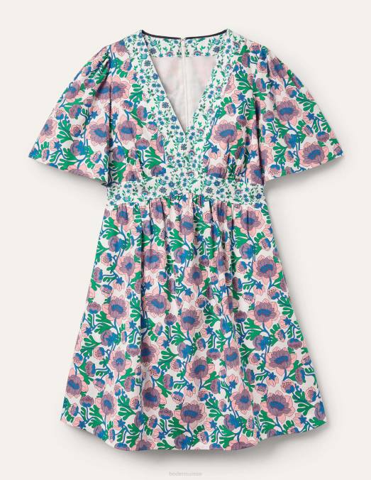 Boden vêtements bourgeon multi & terrasse femmes robe à détail contrastant LB2X2238