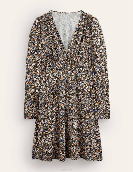 Boden vêtements floraison multi et eden femmes robe courte en jersey LB2X1501