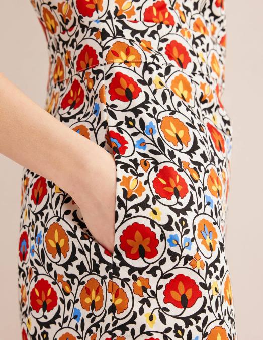 Boden vêtements floraison multiple et enchanteresse femmes robe courte en coton LB2X1140