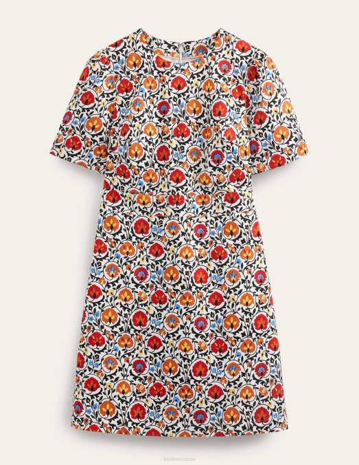 Boden vêtements floraison multiple et enchanteresse femmes robe courte en coton LB2X1140