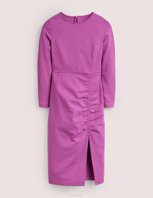 Boden vêtements fuchsia femmes robe en jersey froncée sur le côté LB2X1533
