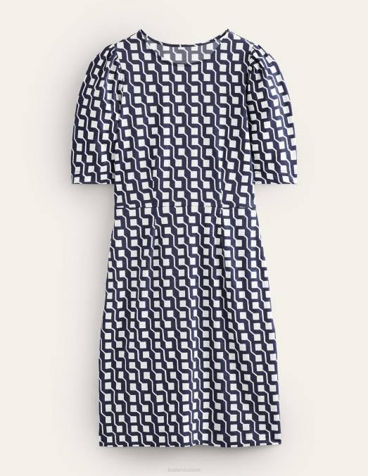 Boden vêtements géo marine et cube femmes robe zoé en jersey LB2X575