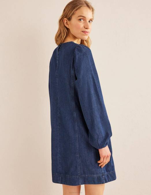 Boden vêtements jean moyen femmes robe droite en jean LB2X1366