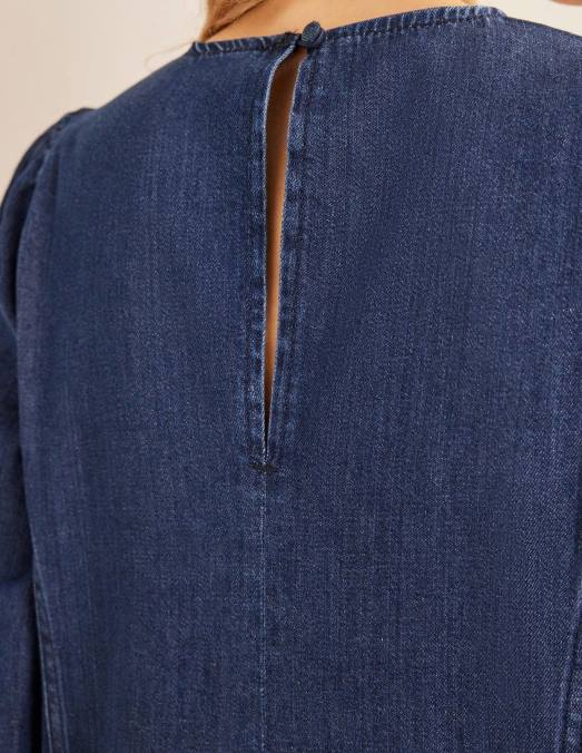 Boden vêtements jean moyen femmes robe droite en jean LB2X1366