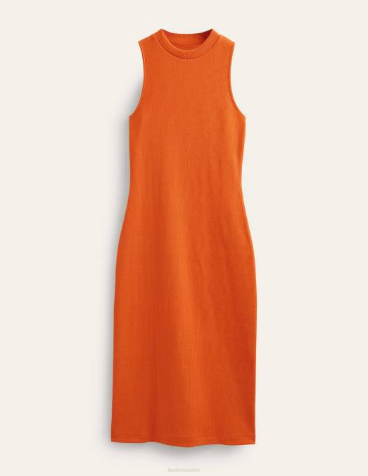 Boden vêtements kumquat femmes robe midi en jersey côtelé LB2X1296