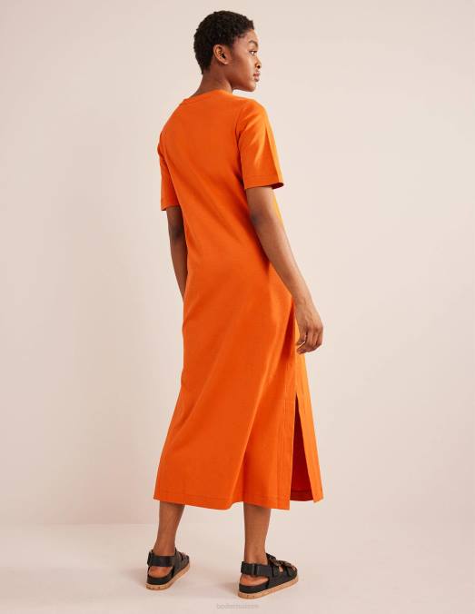 Boden vêtements kumquat femmes robe t-shirt mi-longue en jersey LB2X2246