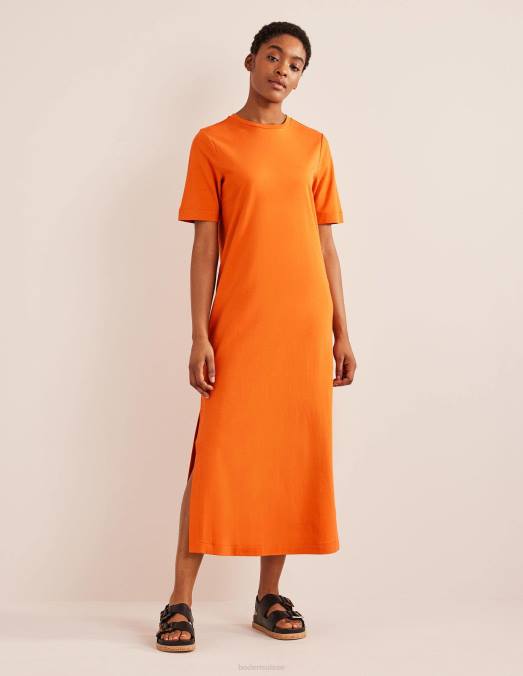 Boden vêtements kumquat femmes robe t-shirt mi-longue en jersey LB2X2246