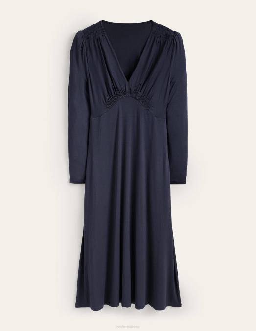 Boden vêtements marine femmes robe mi-longue en jersey LB2X1378