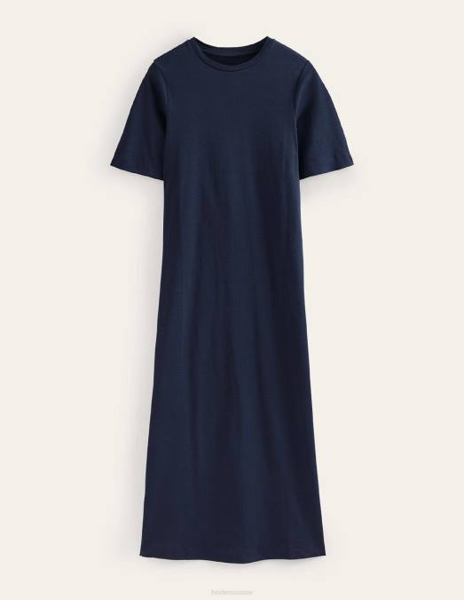 Boden vêtements marine femmes robe t-shirt mi-longue en jersey LB2X1125