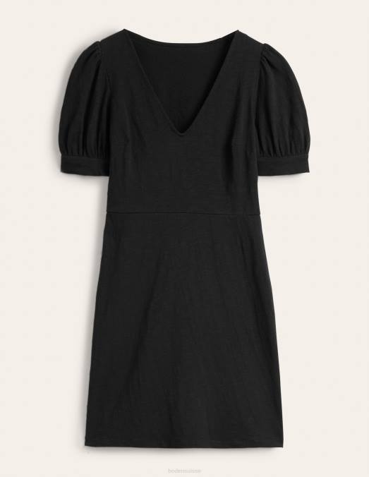 Boden vêtements noir femmes robe courte en jersey à col V LB2X1432