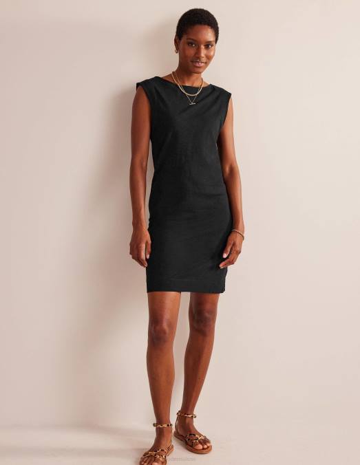 Boden vêtements noir femmes robe droite sans manches en jersey LB2X35