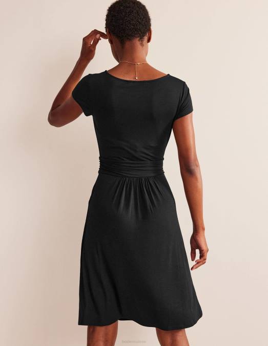 Boden vêtements noir femmes robe en jersey Amélie LB2X36