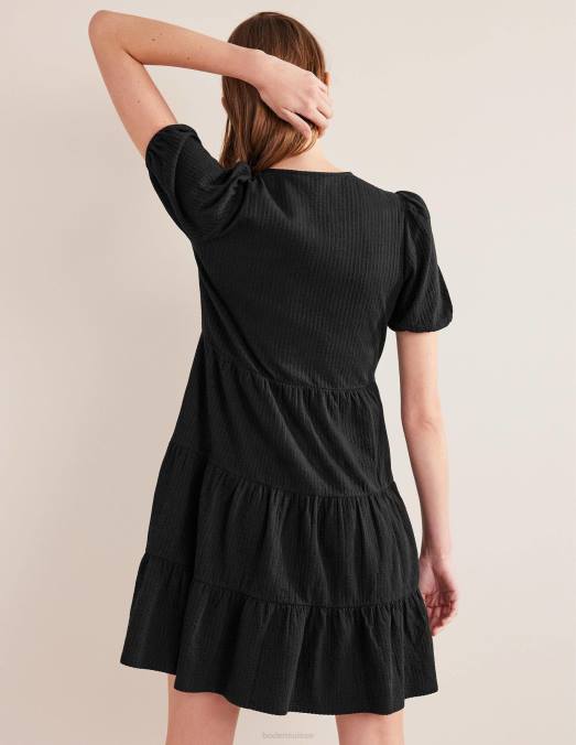 Boden vêtements noir femmes robe en jersey crépon LB2X2070