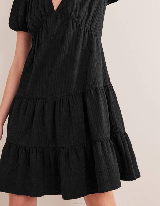 Boden vêtements noir femmes robe en jersey crépon LB2X2070