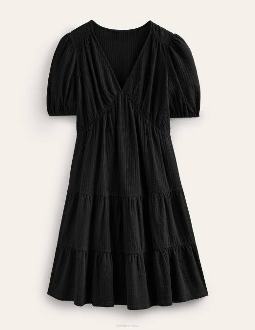 Boden vêtements noir femmes robe en jersey crépon LB2X2070