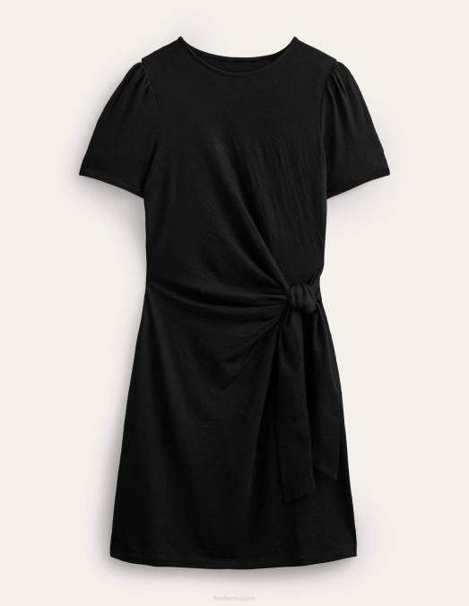 Boden vêtements noir femmes robe en jersey nouée sur le devant LB2X2587