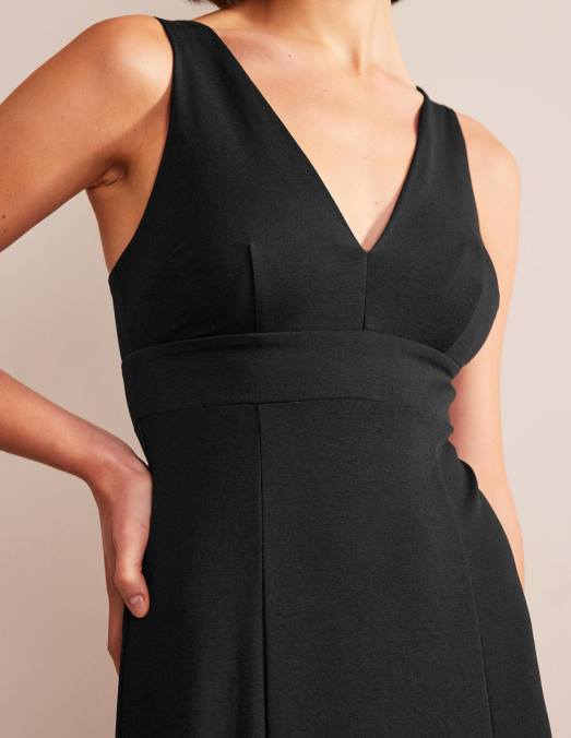 Boden vêtements noir femmes robe midi en jersey à bretelles au dos LB2X1338
