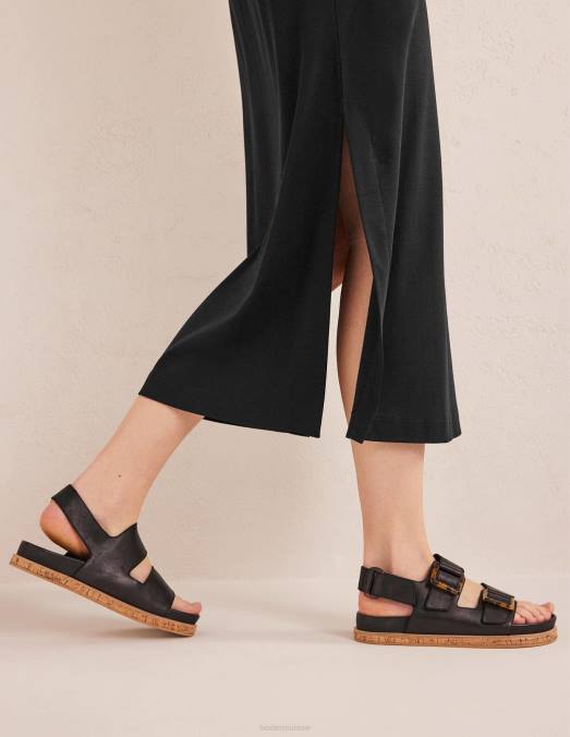 Boden vêtements noir femmes robe t-shirt mi-longue en jersey LB2X2256